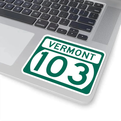 Vermont 103 (Vermont) (Road Sign) STICKER Vinyl Kiss-Cut Decal - The Sticker Space