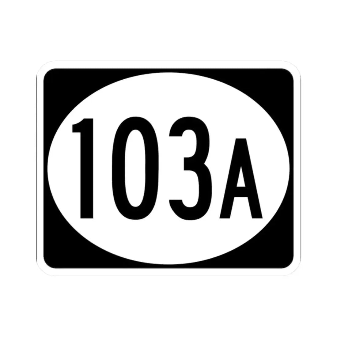 Vermont 103A (Vermont) (Road Sign) STICKER Vinyl Kiss-Cut Decal 2 Inch White - The Sticker Space