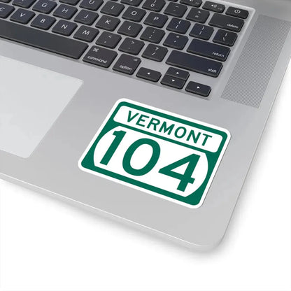 Vermont 104 (Vermont) (Road Sign) STICKER Vinyl Kiss-Cut Decal - The Sticker Space
