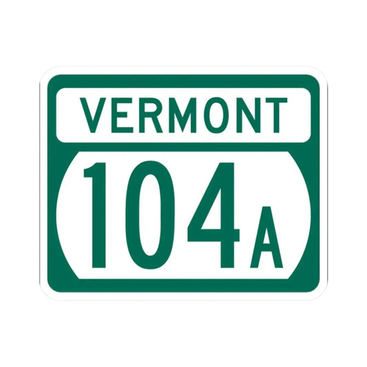 Vermont 104A (Vermont) (Road Sign) STICKER Vinyl Kiss-Cut Decal 2 Inch White - The Sticker Space
