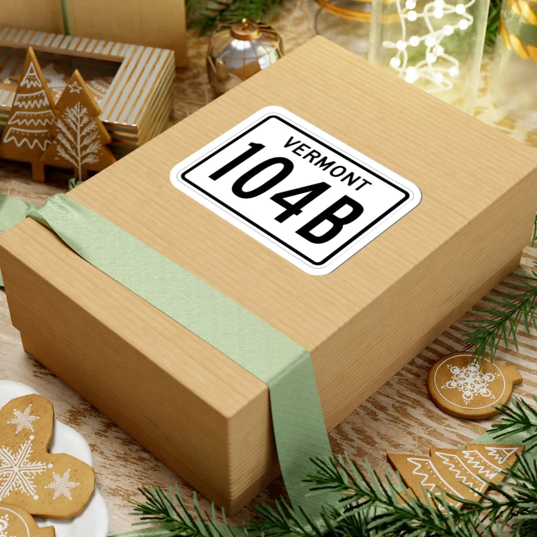 Vermont 104B 1955 (Vermont) (Road Sign) STICKER Vinyl Kiss-Cut Decal - The Sticker Space