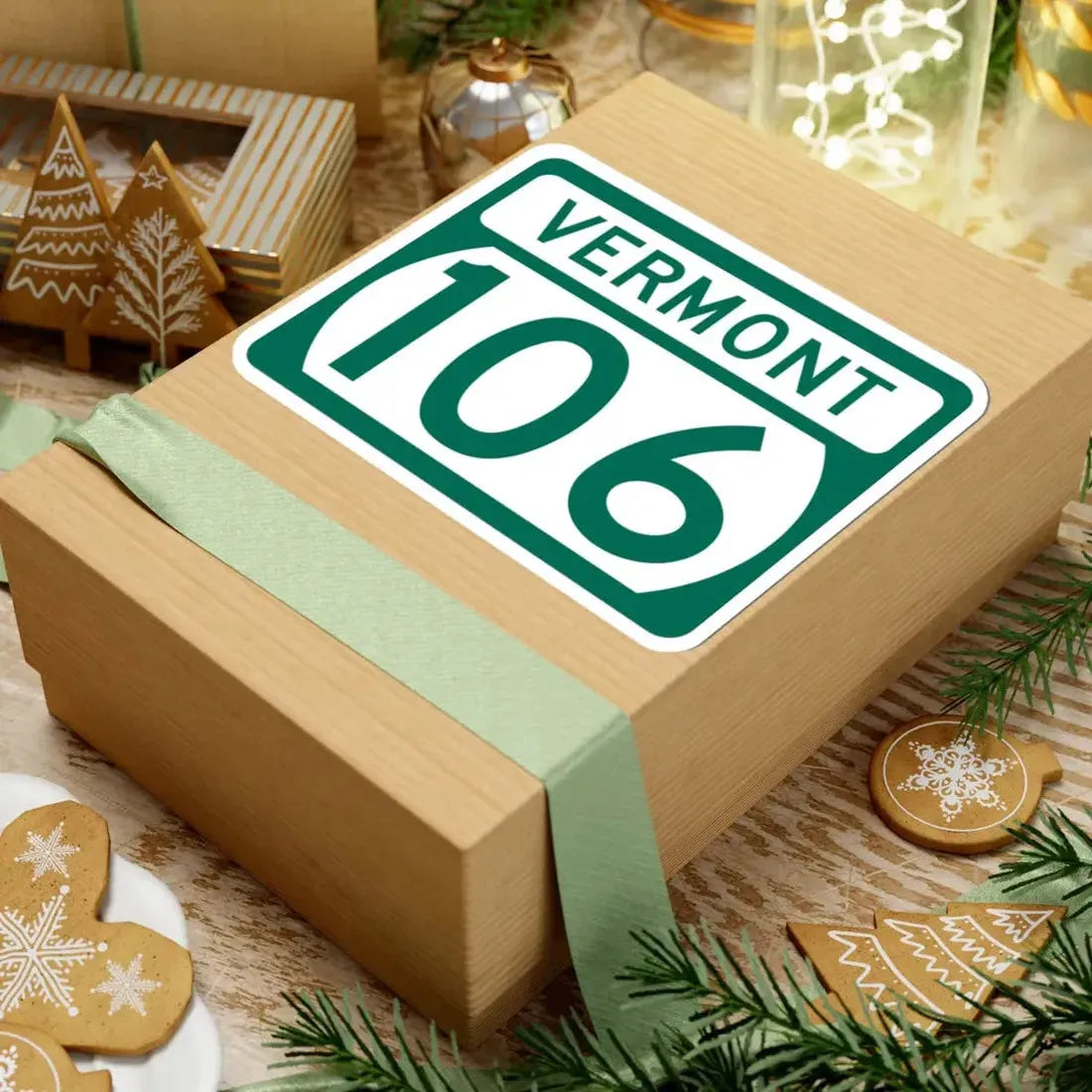 Vermont 106 (Vermont) (Road Sign) STICKER Vinyl Kiss-Cut Decal - The Sticker Space