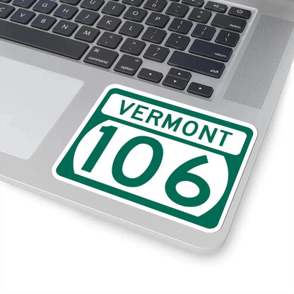 Vermont 106 (Vermont) (Road Sign) STICKER Vinyl Kiss-Cut Decal - The Sticker Space