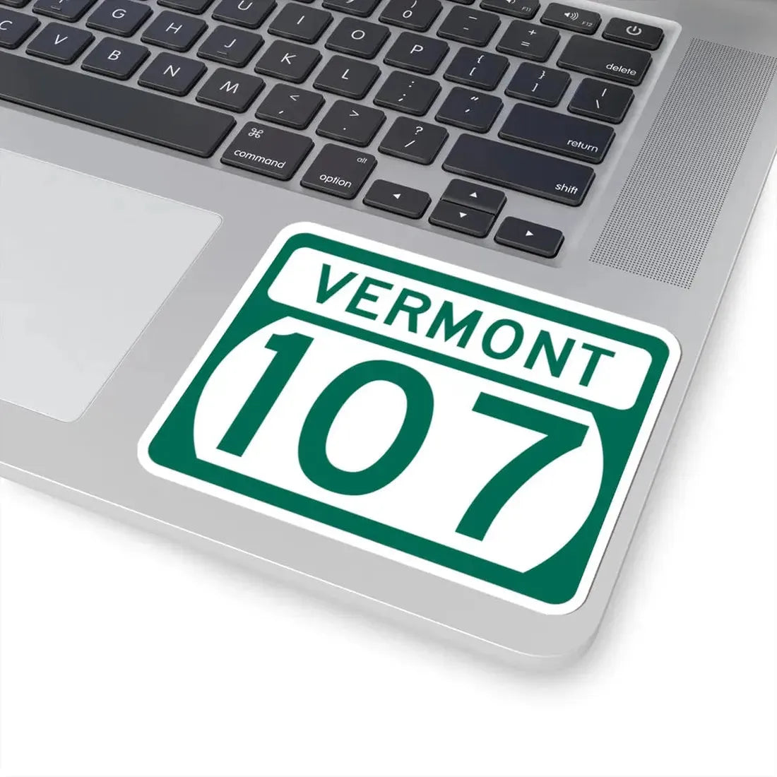 Vermont 107 (Vermont) (Road Sign) STICKER Vinyl Kiss-Cut Decal - The Sticker Space
