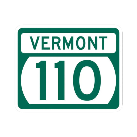 Vermont 110 (Vermont) (Road Sign) STICKER Vinyl Kiss-Cut Decal 2 Inch White - The Sticker Space