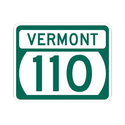 Vermont 110 (Vermont) (Road Sign) STICKER Vinyl Kiss-Cut Decal 3 Inch White - The Sticker Space
