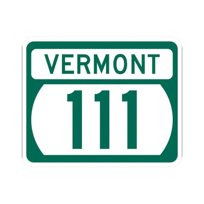 Vermont 111 (Vermont) (Road Sign) STICKER Vinyl Kiss-Cut Decal 2 Inch White - The Sticker Space