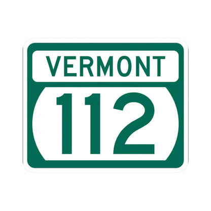 Vermont 112 (Vermont) (Road Sign) STICKER Vinyl Kiss-Cut Decal 2 Inch White - The Sticker Space