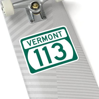 Vermont 113 (Vermont) (Road Sign) STICKER Vinyl Kiss-Cut Decal - The Sticker Space