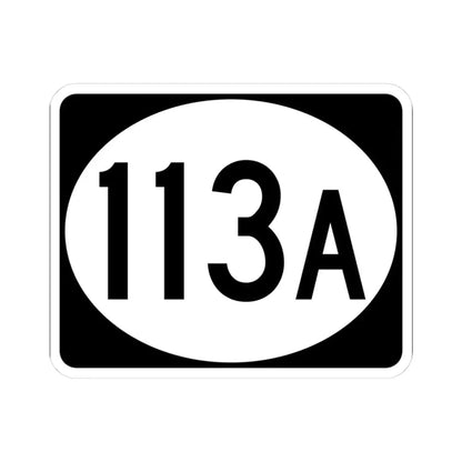 Vermont 113A (Vermont) (Road Sign) STICKER Vinyl Kiss-Cut Decal 3 Inch White - The Sticker Space