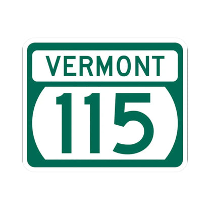 Vermont 115 (Vermont) (Road Sign) STICKER Vinyl Kiss-Cut Decal 2 Inch White - The Sticker Space
