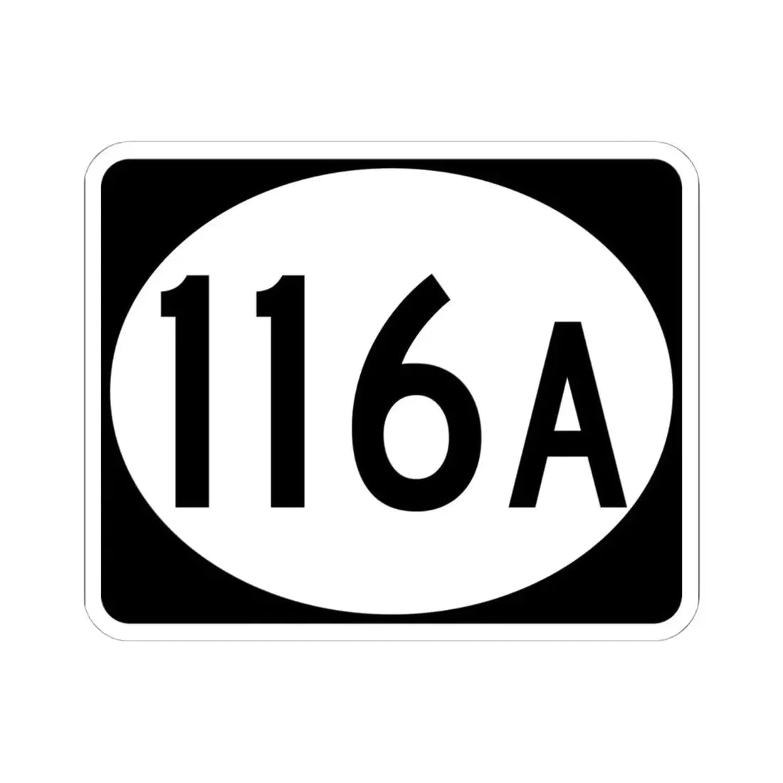 Vermont 116A (Vermont) (Road Sign) STICKER Vinyl Kiss-Cut Decal 6 Inch White - The Sticker Space