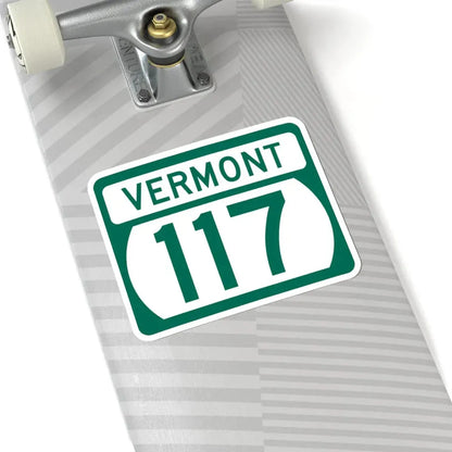 Vermont 117 (Vermont) (Road Sign) STICKER Vinyl Kiss-Cut Decal - The Sticker Space