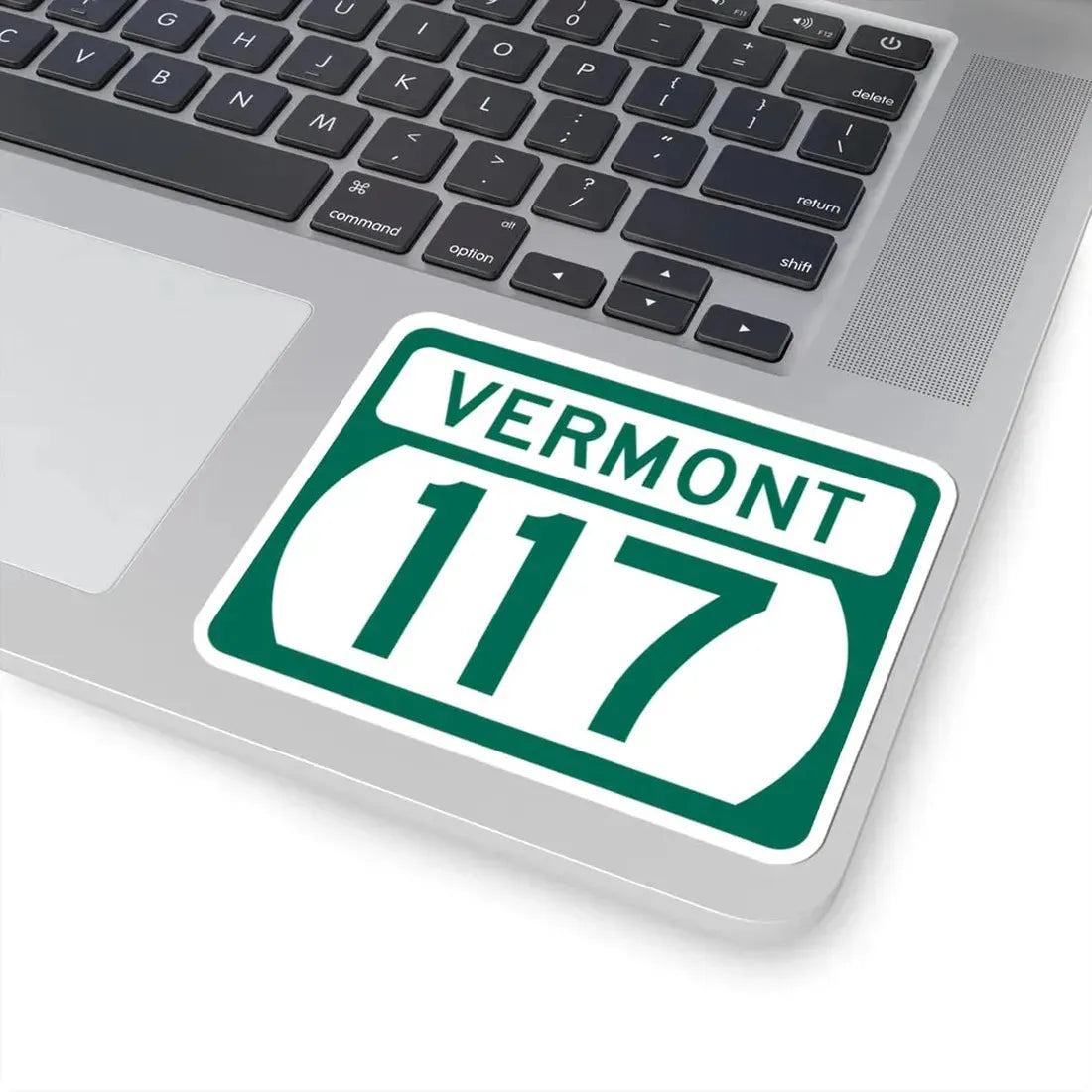 Vermont 117 (Vermont) (Road Sign) STICKER Vinyl Kiss-Cut Decal - The Sticker Space
