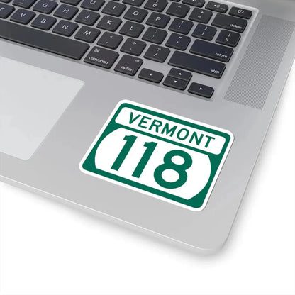 Vermont 118 (Vermont) (Road Sign) STICKER Vinyl Kiss-Cut Decal - The Sticker Space