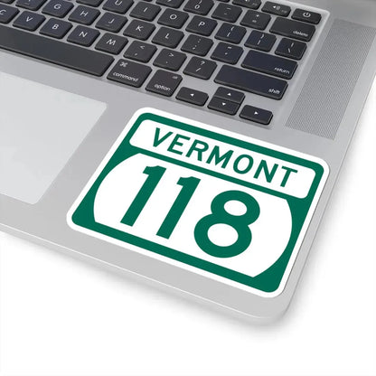Vermont 118 (Vermont) (Road Sign) STICKER Vinyl Kiss-Cut Decal - The Sticker Space