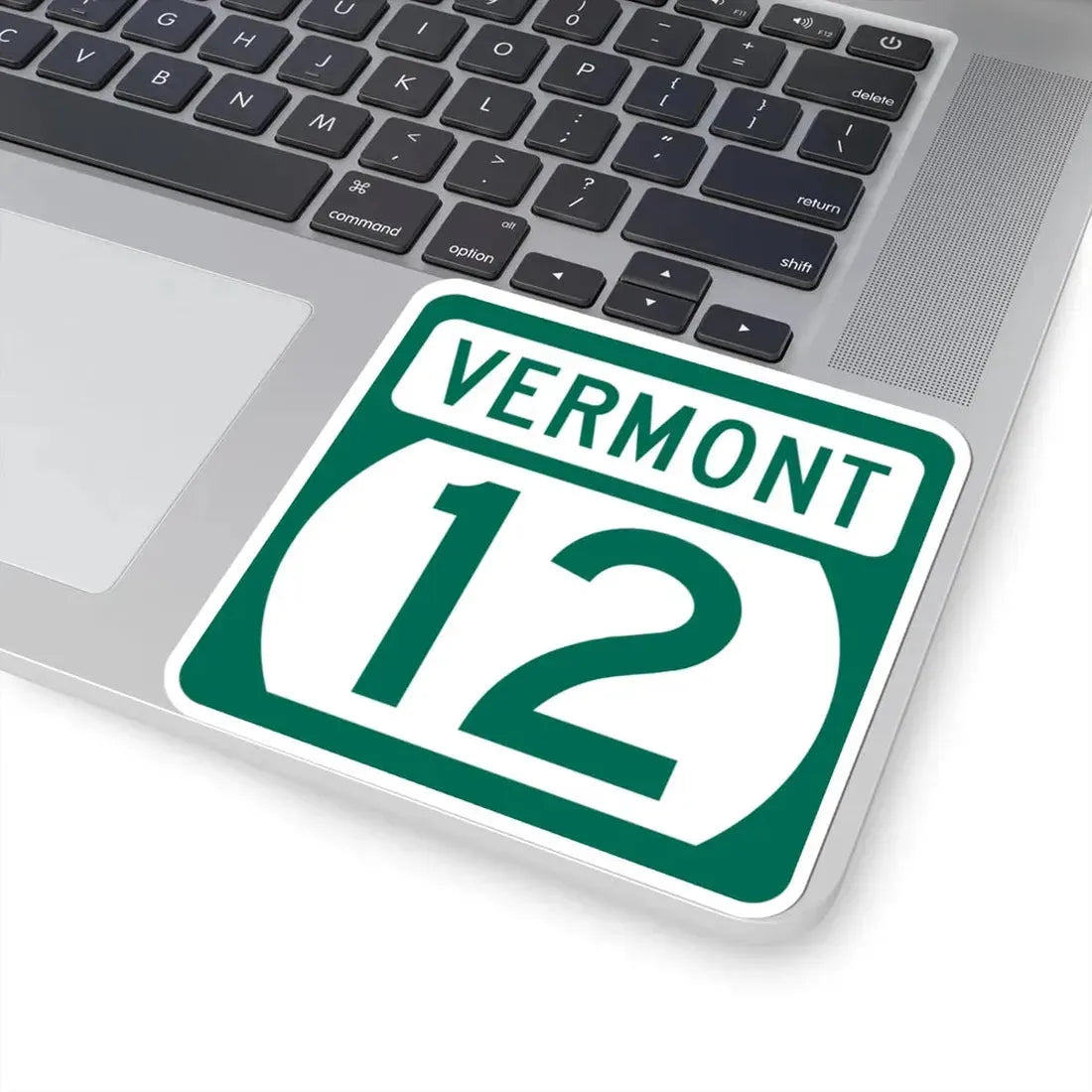 Vermont 12 (Vermont) (Road Sign) STICKER Vinyl Kiss-Cut Decal - The Sticker Space