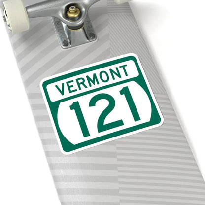 Vermont 121 (Vermont) (Road Sign) STICKER Vinyl Kiss-Cut Decal - The Sticker Space