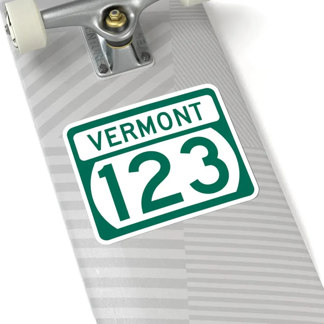 Vermont 123 (Vermont) (Road Sign) STICKER Vinyl Kiss-Cut Decal - The Sticker Space