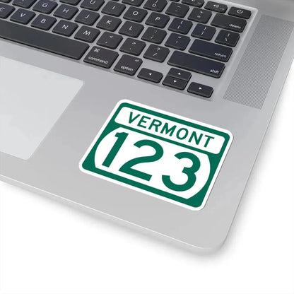 Vermont 123 (Vermont) (Road Sign) STICKER Vinyl Kiss-Cut Decal - The Sticker Space