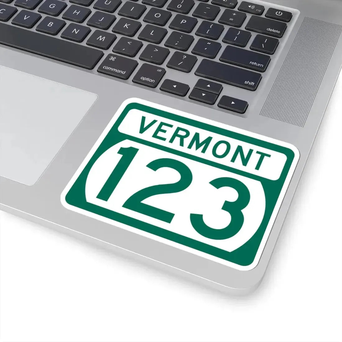 Vermont 123 (Vermont) (Road Sign) STICKER Vinyl Kiss-Cut Decal - The Sticker Space