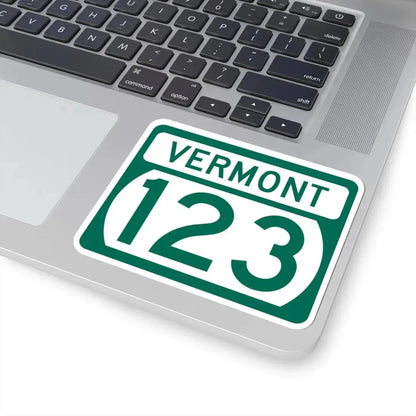 Vermont 123 (Vermont) (Road Sign) STICKER Vinyl Kiss-Cut Decal - The Sticker Space