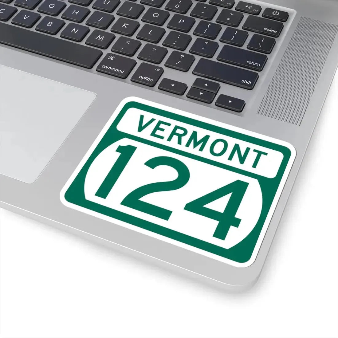 Vermont 124 (Vermont) (Road Sign) STICKER Vinyl Kiss-Cut Decal - The Sticker Space