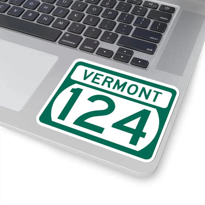 Vermont 124 (Vermont) (Road Sign) STICKER Vinyl Kiss-Cut Decal - The Sticker Space