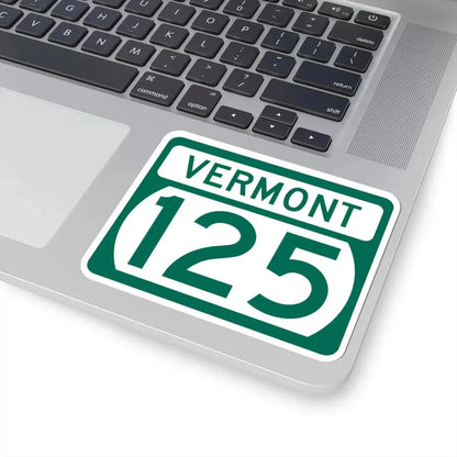 Vermont 125 (Vermont) (Road Sign) STICKER Vinyl Kiss-Cut Decal - The Sticker Space