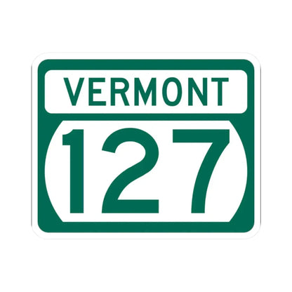 Vermont 127 (Vermont) (Road Sign) STICKER Vinyl Kiss-Cut Decal 2 Inch White - The Sticker Space