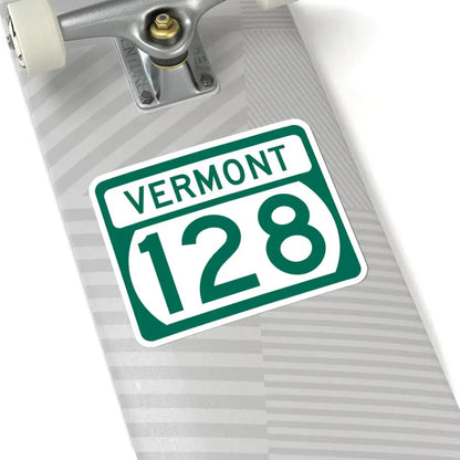 Vermont 128 (Vermont) (Road Sign) STICKER Vinyl Kiss-Cut Decal - The Sticker Space