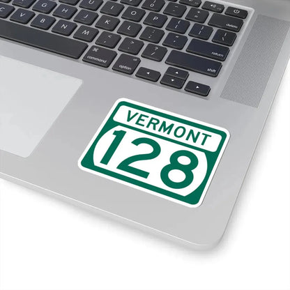 Vermont 128 (Vermont) (Road Sign) STICKER Vinyl Kiss-Cut Decal - The Sticker Space