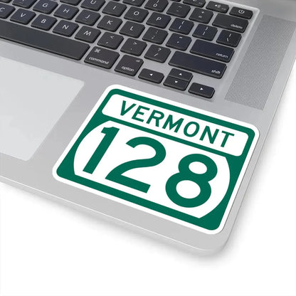 Vermont 128 (Vermont) (Road Sign) STICKER Vinyl Kiss-Cut Decal - The Sticker Space