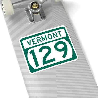 Vermont 129 (Vermont) (Road Sign) STICKER Vinyl Kiss-Cut Decal - The Sticker Space