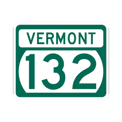 Vermont 132 (Vermont) (Road Sign) STICKER Vinyl Kiss-Cut Decal 2 Inch White - The Sticker Space