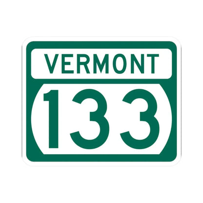Vermont 133 (Vermont) (Road Sign) STICKER Vinyl Kiss-Cut Decal 2 Inch White - The Sticker Space