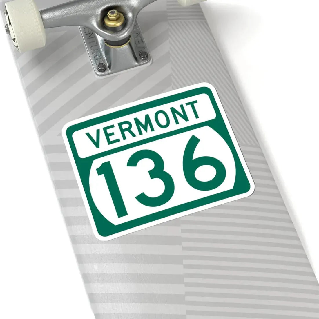 Vermont 136 (Vermont) (Road Sign) STICKER Vinyl Kiss-Cut Decal - The Sticker Space