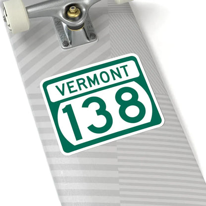 Vermont 138 (Vermont) (Road Sign) STICKER Vinyl Kiss-Cut Decal - The Sticker Space