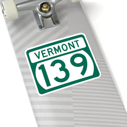Vermont 139 (Vermont) (Road Sign) STICKER Vinyl Kiss-Cut Decal - The Sticker Space