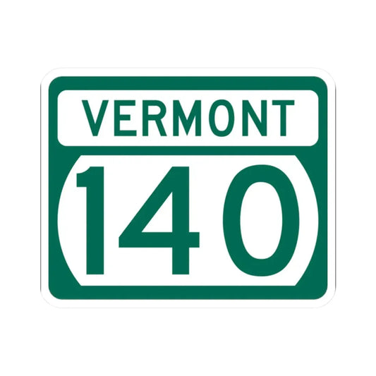 Vermont 140 (Vermont) (Road Sign) STICKER Vinyl Kiss-Cut Decal 2 Inch White - The Sticker Space