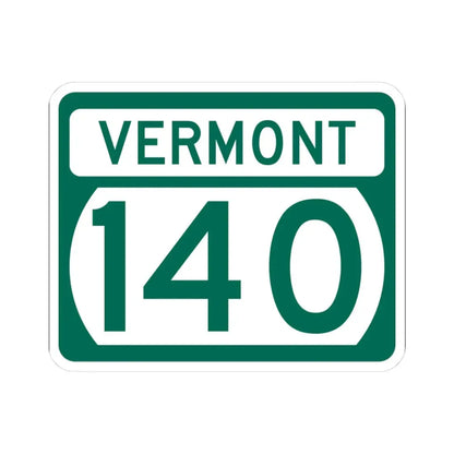 Vermont 140 (Vermont) (Road Sign) STICKER Vinyl Kiss-Cut Decal 3 Inch White - The Sticker Space