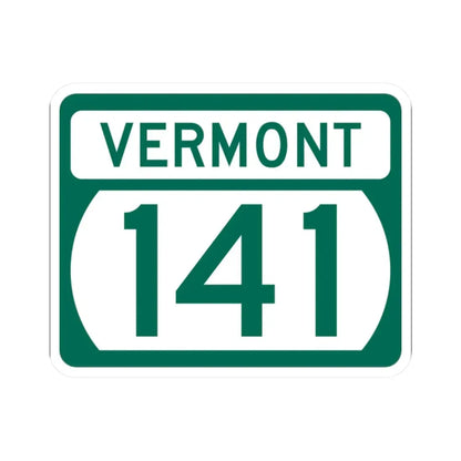 Vermont 141 (Vermont) (Road Sign) STICKER Vinyl Kiss-Cut Decal 2 Inch White - The Sticker Space