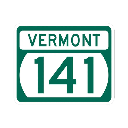 Vermont 141 (Vermont) (Road Sign) STICKER Vinyl Kiss-Cut Decal 2 Inch White - The Sticker Space