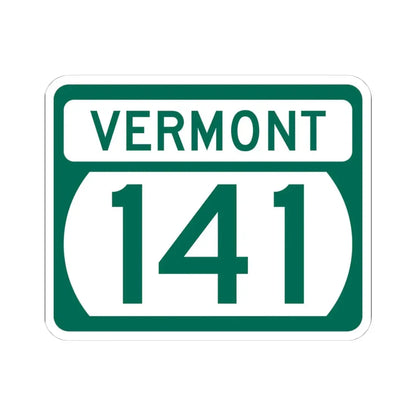 Vermont 141 (Vermont) (Road Sign) STICKER Vinyl Kiss-Cut Decal 4 Inch White - The Sticker Space