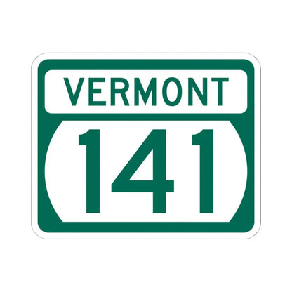 Vermont 141 (Vermont) (Road Sign) STICKER Vinyl Kiss-Cut Decal 6 Inch White - The Sticker Space