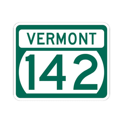 Vermont 142 (Vermont) (Road Sign) STICKER Vinyl Kiss-Cut Decal 6 Inch White - The Sticker Space