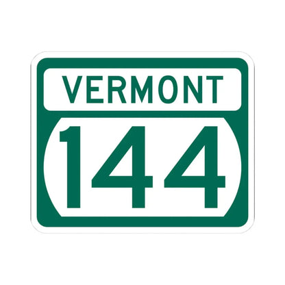 Vermont 144 (Vermont) (Road Sign) STICKER Vinyl Kiss-Cut Decal 3 Inch White - The Sticker Space