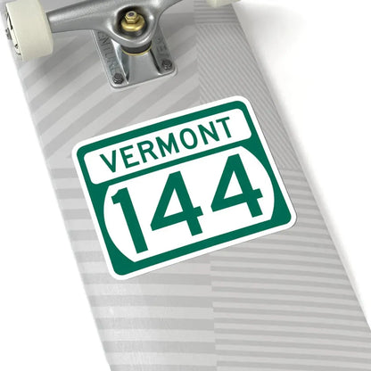 Vermont 144 (Vermont) (Road Sign) STICKER Vinyl Kiss-Cut Decal - The Sticker Space