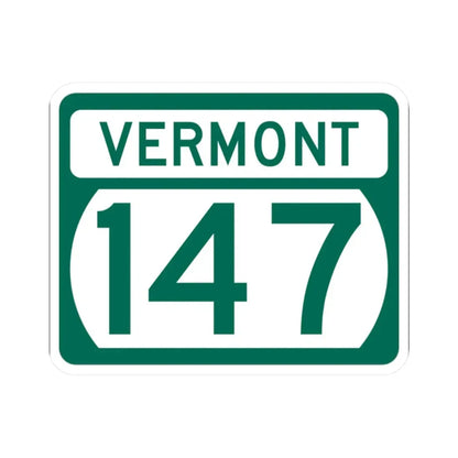 Vermont 147 (Vermont) (Road Sign) STICKER Vinyl Kiss-Cut Decal 2 Inch White - The Sticker Space