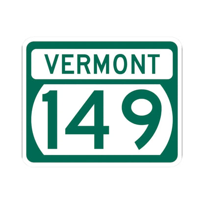 Vermont 149 (Vermont) (Road Sign) STICKER Vinyl Kiss-Cut Decal 2 Inch White - The Sticker Space